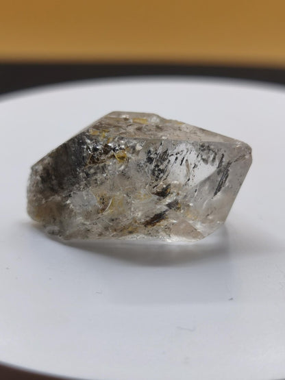 Chloritquarz aus Erongo Namibia | Klarer Bergkristall mit schwarzen Chlorit-Einschlüssen | Natur Kristall Unikat Stufe Sammler Mineral - Art of Nature Berlin