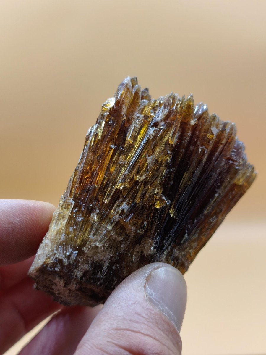 Chocolate Calcit Rohkristall – Honigbraune Kristallstufe mit dunkler Bänderung | Unikat Kristall Deko Heilstein Geschenk Haus Wohnen - Art of Nature Berlin