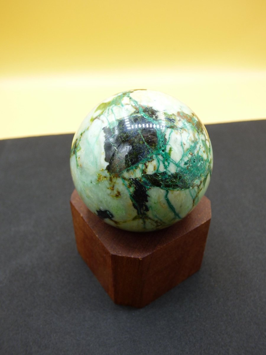 Chrysocoll AAA Sphere ~ Magische Edelstein Kugel Massage & Deko Crystal Meditation Heilstein Rarität Sammler Mineral Rund Chrysokolla Boh - Art of Nature Berlin