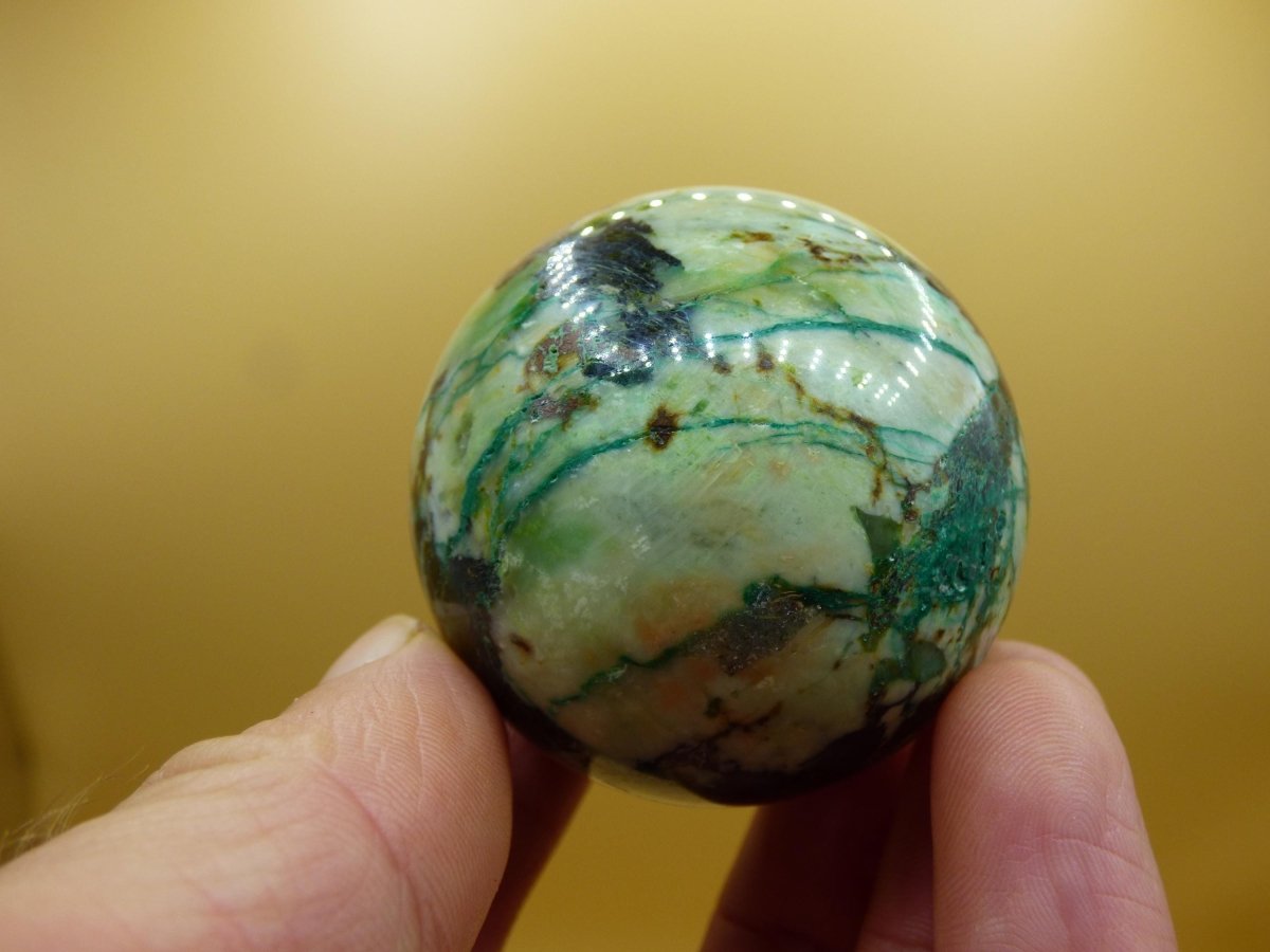 Chrysocoll AAA Sphere ~ Magische Edelstein Kugel Massage & Deko Crystal Meditation Heilstein Rarität Sammler Mineral Rund Chrysokolla Boh - Art of Nature Berlin