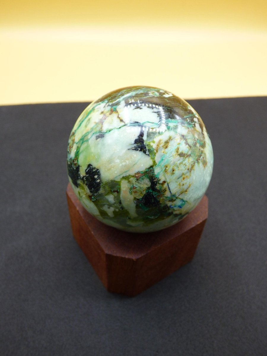 Chrysocoll AAA Sphere ~ Magische Edelstein Kugel Massage & Deko Crystal Meditation Heilstein Rarität Sammler Mineral Rund Chrysokolla Boh - Art of Nature Berlin