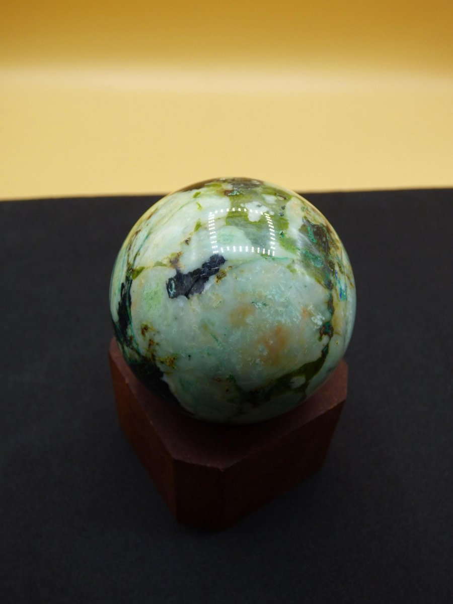 Chrysocoll AAA Sphere ~ Magische Edelstein Kugel Massage & Deko Crystal Meditation Heilstein Rarität Sammler Mineral Rund Chrysokolla Boh - Art of Nature Berlin