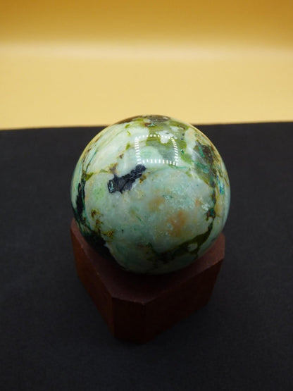 Chrysocoll AAA Sphere ~ Magische Edelstein Kugel Massage & Deko Crystal Meditation Heilstein Rarität Sammler Mineral Rund Chrysokolla Boh - Art of Nature Berlin