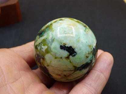 Chrysocoll AAA Sphere ~ Magische Edelstein Kugel Massage & Deko Crystal Meditation Heilstein Rarität Sammler Mineral Rund Chrysokolla Boh - Art of Nature Berlin