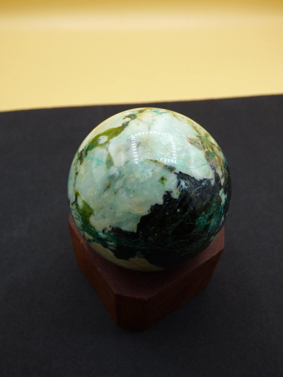 Chrysocoll AAA Sphere ~ Magische Edelstein Kugel Massage & Deko Crystal Meditation Heilstein Rarität Sammler Mineral Rund Chrysokolla Boh - Art of Nature Berlin