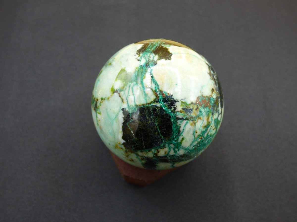 Chrysocoll AAA Sphere ~ Magische Edelstein Kugel Massage & Deko Crystal Meditation Heilstein Rarität Sammler Mineral Rund Chrysokolla Boh - Art of Nature Berlin