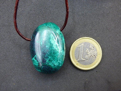 Chrysocoll Chrysokoll Chrysocolla Edelstein Kette blau Natur HIPPIE GOA Boho Ethno Heilstein Kristalle Schmuck Anhänger Mann Frau Geschenk - Art of Nature Berlin