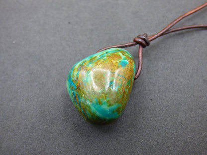 Chrysocoll Chrysokoll Chrysocolla Edelstein Kette blau Natur HIPPIE GOA Boho Ethno Heilstein Kristalle Schmuck Anhänger Mann Frau Geschenk - Art of Nature Berlin