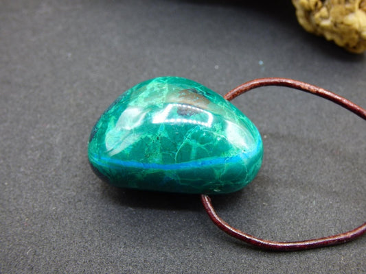 Chrysocoll Chrysokoll Chrysocolla Edelstein Kette blau Natur HIPPIE GOA Boho Ethno Heilstein Kristalle Schmuck Anhänger Mann Frau Geschenk - Art of Nature Berlin