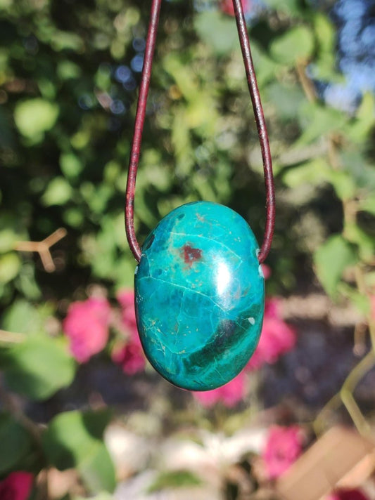 Chrysocoll Chrysokoll Chrysocolla Edelstein Kette Heilstein Er Sie Mann Frau Glück HIPPIE GOA Boho Tibet Ethno Natur Rarität Geschenk Selten - Art of Nature Berlin