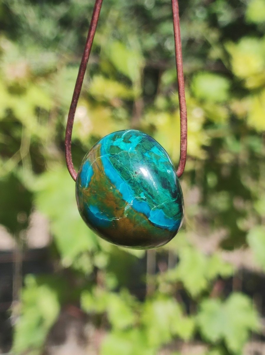 Chrysocoll Chrysokoll Chrysocolla Edelstein Kette Heilstein Er Sie Mann Frau Glück HIPPIE GOA Boho Tibet Ethno Natur Rarität Geschenk Selten - Art of Nature Berlin