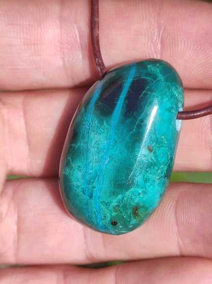 Chrysocoll Chrysokoll Chrysocolla Edelstein Kette Heilstein Er Sie Mann Frau Glück HIPPIE GOA Boho Tibet Ethno Natur Rarität Geschenk Selten - Art of Nature Berlin