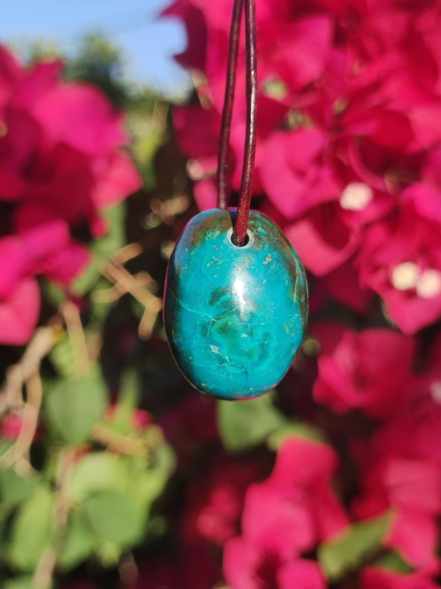 Chrysocoll Chrysokoll Chrysocolla Edelstein Kette Heilstein Er Sie Mann Frau Glück HIPPIE GOA Boho Tibet Ethno Natur Rarität Geschenk Selten - Art of Nature Berlin