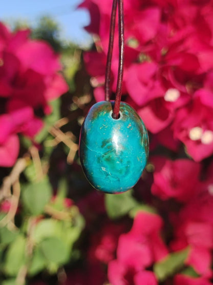 Chrysocoll Chrysokoll Chrysocolla Edelstein Kette Heilstein Er Sie Mann Frau Glück HIPPIE GOA Boho Tibet Ethno Natur Rarität Geschenk Selten - Art of Nature Berlin