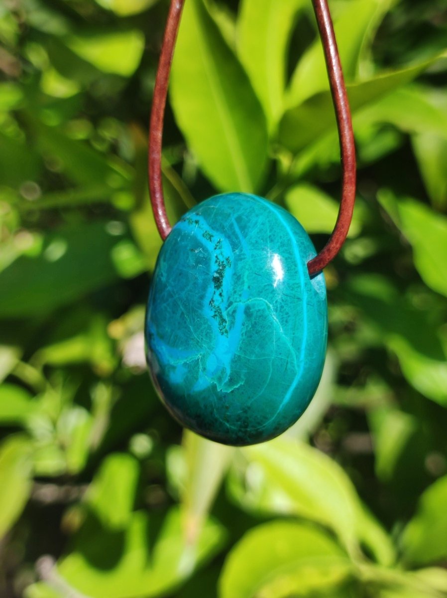 Chrysocoll Chrysokoll Chrysocolla Edelstein Kette Heilstein Er Sie Mann Frau Glück HIPPIE GOA Boho Tibet Ethno Natur Rarität Geschenk Selten - Art of Nature Berlin