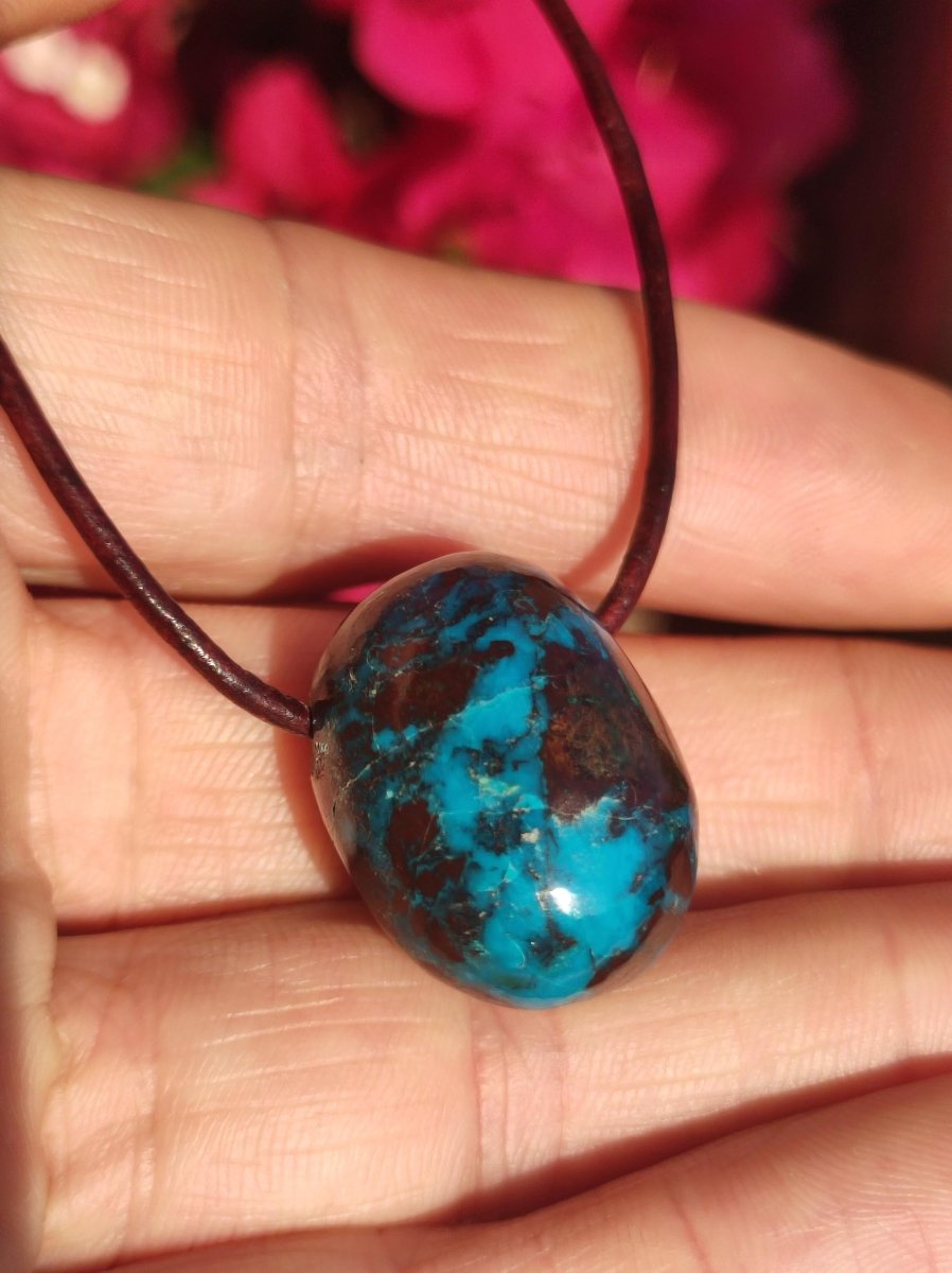 Chrysocoll Chrysokoll Chrysocolla Edelstein Kette Heilstein Er Sie Mann Frau Glück HIPPIE GOA Boho Tibet Ethno Natur Rarität Geschenk Selten - Art of Nature Berlin