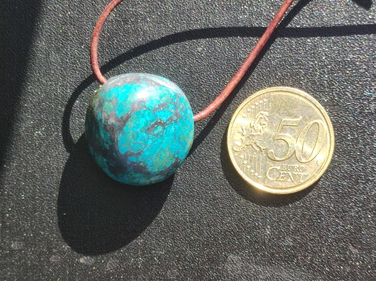 Chrysocoll Chrysokoll Chrysocolla Edelstein Kette Heilstein Er Sie Mann Frau Glück HIPPIE GOA Boho Tibet Ethno Natur Rarität Geschenk Selten - Art of Nature Berlin