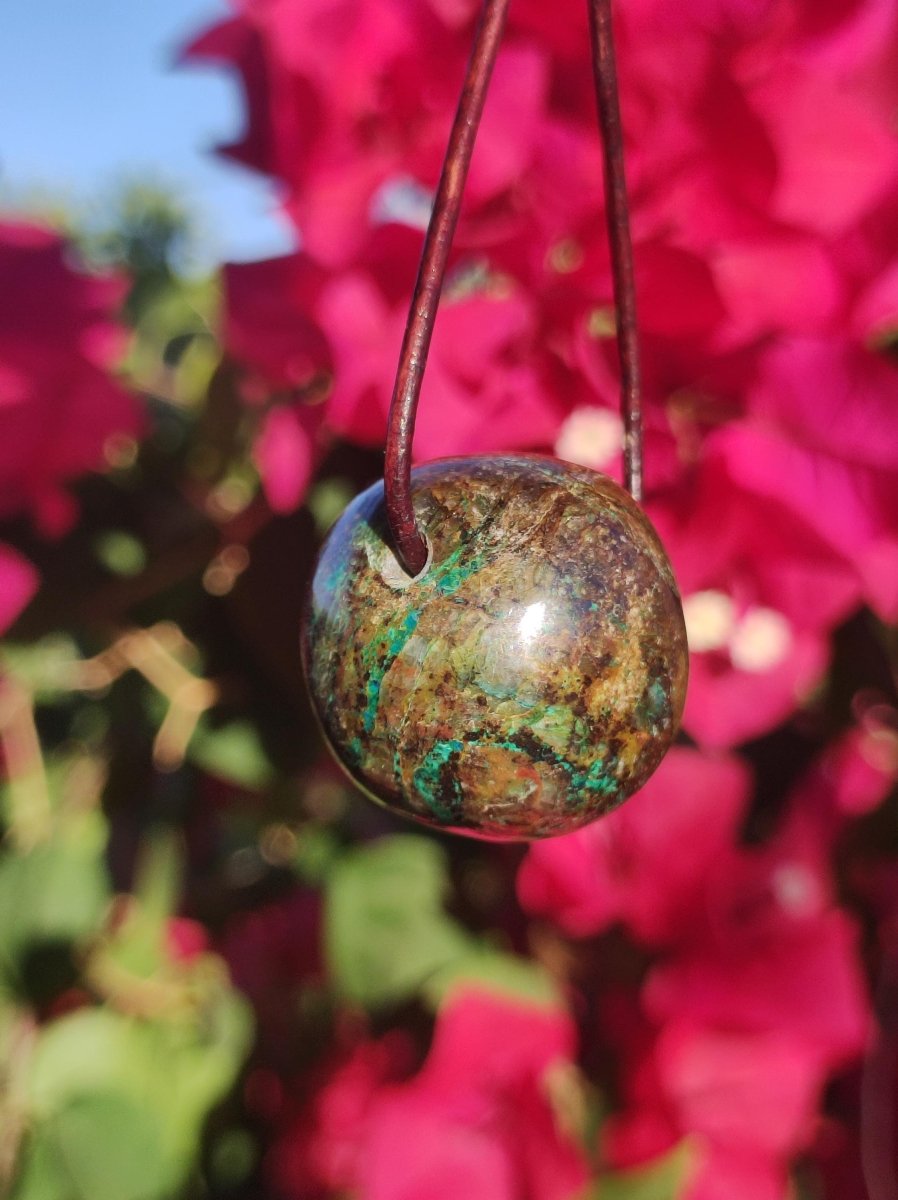 Chrysocoll Chrysokoll Chrysocolla Edelstein Kette Heilstein Er Sie Mann Frau Glück HIPPIE GOA Boho Tibet Ethno Natur Rarität Geschenk Selten - Art of Nature Berlin