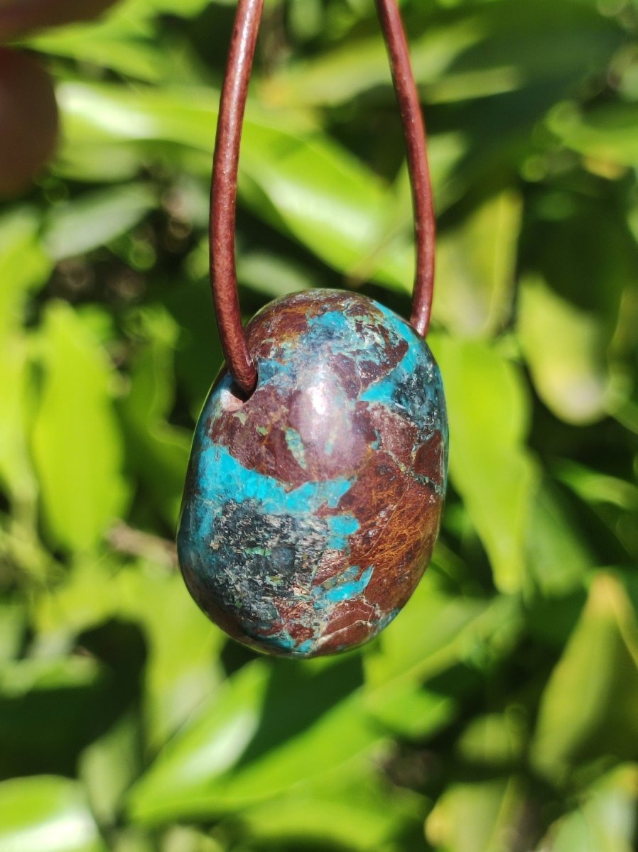 Chrysocoll Chrysokoll Chrysocolla Edelstein Kette Heilstein Er Sie Mann Frau Glück HIPPIE GOA Boho Tibet Ethno Natur Rarität Geschenk Selten - Art of Nature Berlin