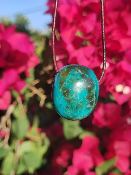 Chrysocoll Chrysokoll Chrysocolla Edelstein Kette Heilstein Er Sie Mann Frau Glück HIPPIE GOA Boho Tibet Ethno Natur Rarität Geschenk Selten - Art of Nature Berlin