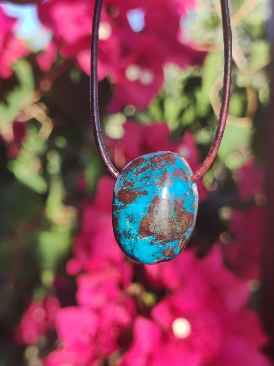 Chrysocoll Chrysokoll Chrysocolla Edelstein Kette Heilstein Er Sie Mann Frau Glück HIPPIE GOA Boho Tibet Ethno Natur Rarität Geschenk Selten - Art of Nature Berlin