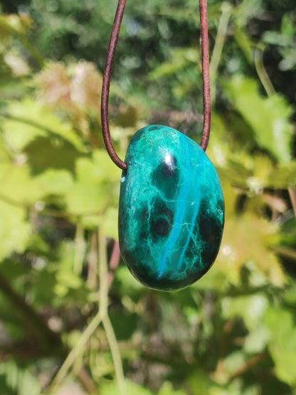 Chrysocoll Chrysokoll Chrysocolla Edelstein Kette Heilstein Er Sie Mann Frau Glück HIPPIE GOA Boho Tibet Ethno Natur Rarität Geschenk Selten - Art of Nature Berlin