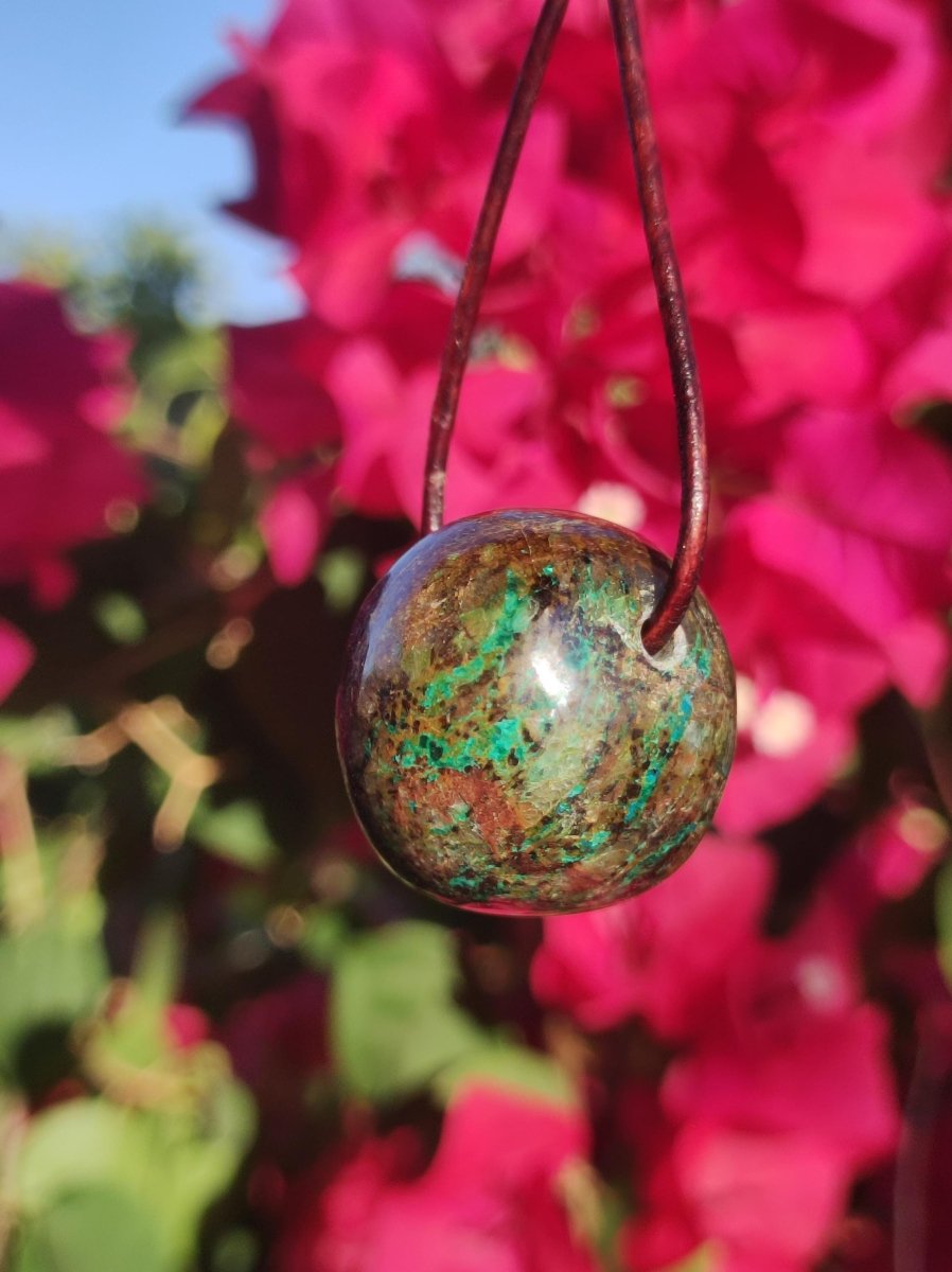 Chrysocoll Chrysokoll Chrysocolla Edelstein Kette Heilstein Er Sie Mann Frau Glück HIPPIE GOA Boho Tibet Ethno Natur Rarität Geschenk Selten - Art of Nature Berlin