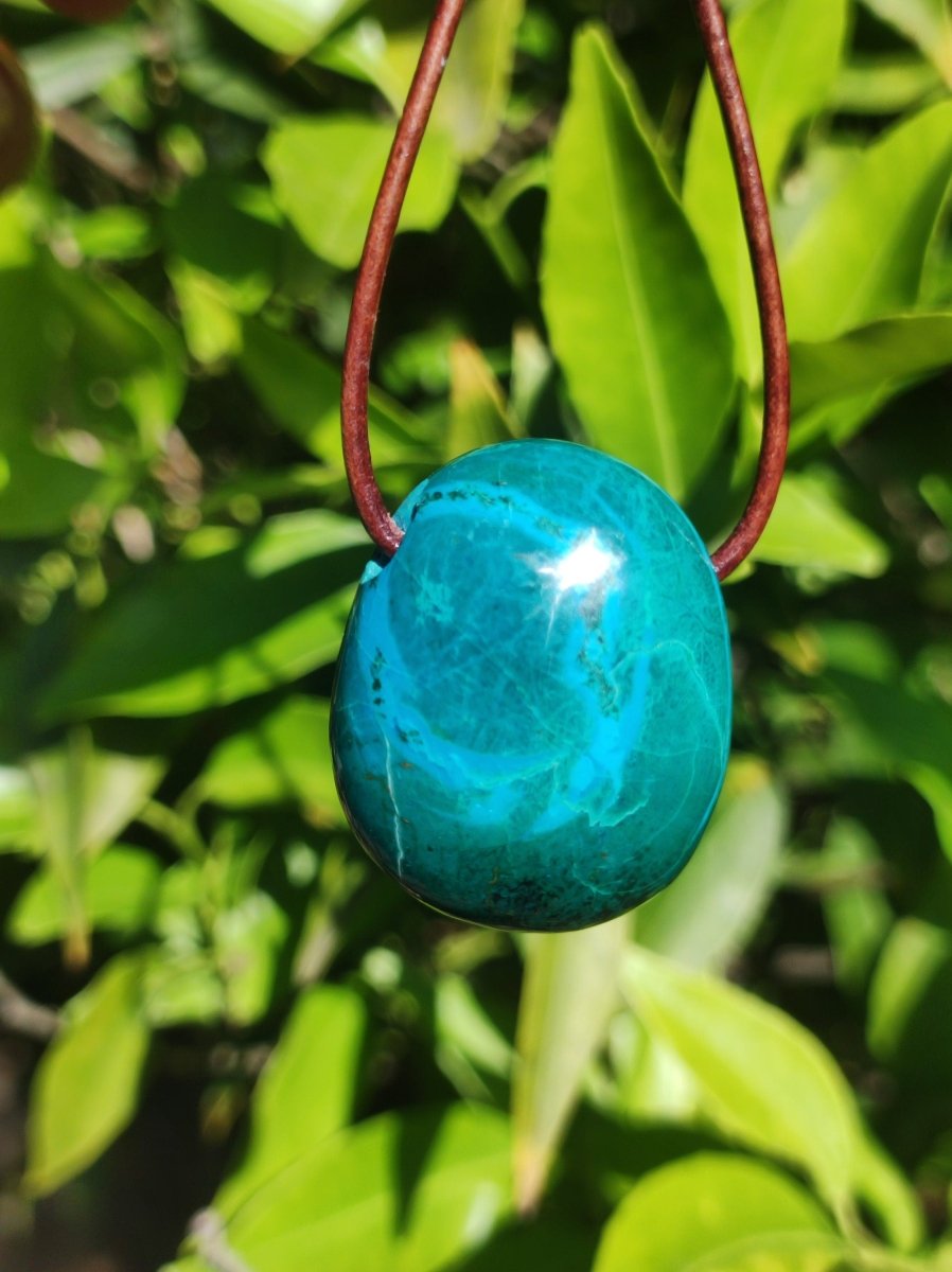 Chrysocoll Chrysokoll Chrysocolla Edelstein Kette Heilstein Er Sie Mann Frau Glück HIPPIE GOA Boho Tibet Ethno Natur Rarität Geschenk Selten - Art of Nature Berlin