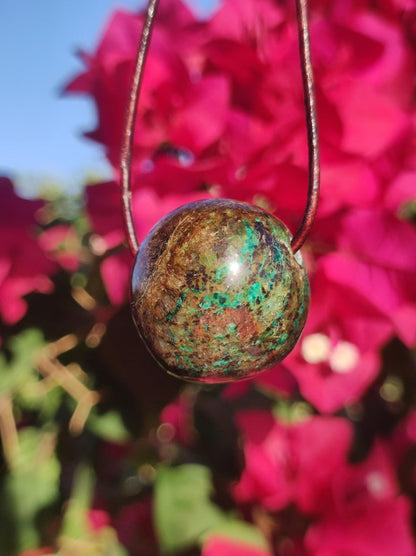 Chrysocoll Chrysokoll Chrysocolla Edelstein Kette Heilstein Er Sie Mann Frau Glück HIPPIE GOA Boho Tibet Ethno Natur Rarität Geschenk Selten - Art of Nature Berlin