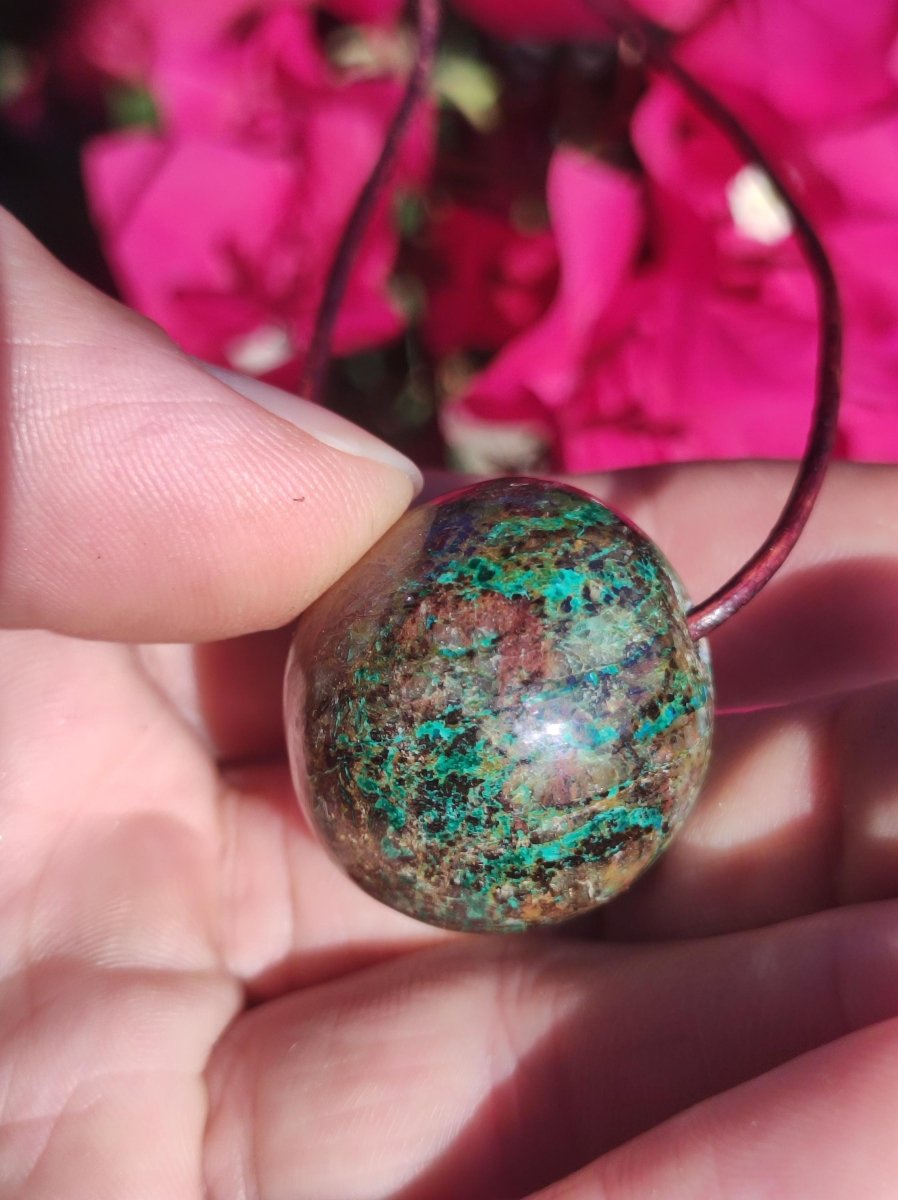 Chrysocoll Chrysokoll Chrysocolla Edelstein Kette Heilstein Er Sie Mann Frau Glück HIPPIE GOA Boho Tibet Ethno Natur Rarität Geschenk Selten - Art of Nature Berlin