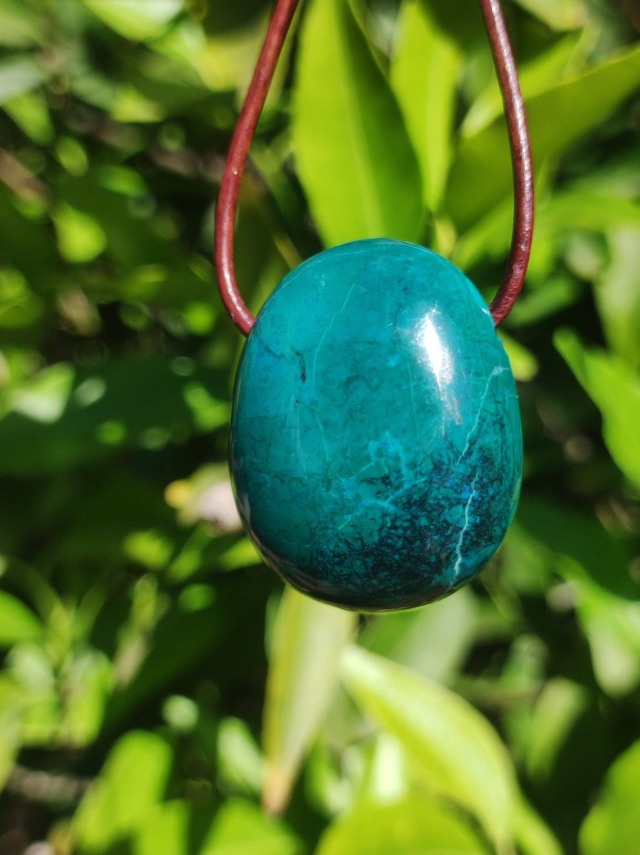 Chrysocoll Chrysokoll Chrysocolla Edelstein Kette Heilstein Er Sie Mann Frau Glück HIPPIE GOA Boho Tibet Ethno Natur Rarität Geschenk Selten - Art of Nature Berlin