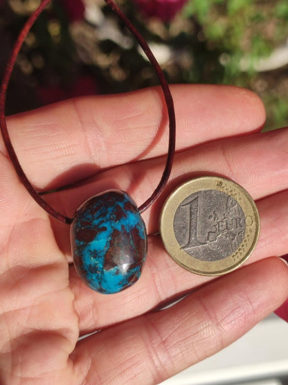 Chrysocoll Chrysokoll Chrysocolla Edelstein Kette Heilstein Er Sie Mann Frau Glück HIPPIE GOA Boho Tibet Ethno Natur Rarität Geschenk Selten - Art of Nature Berlin