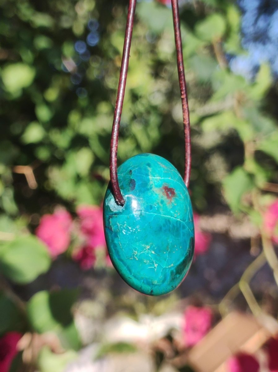 Chrysocoll Chrysokoll Chrysocolla Edelstein Kette Heilstein Er Sie Mann Frau Glück HIPPIE GOA Boho Tibet Ethno Natur Rarität Geschenk Selten - Art of Nature Berlin