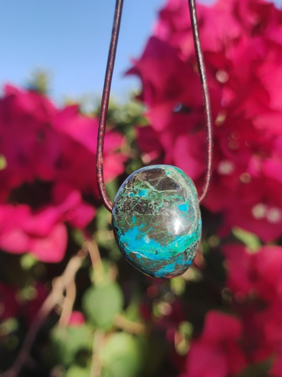 Chrysocoll Chrysokoll Chrysocolla Edelstein Kette Heilstein Er Sie Mann Frau Glück HIPPIE GOA Boho Tibet Ethno Natur Rarität Geschenk Selten - Art of Nature Berlin