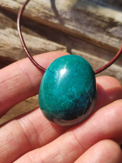 Chrysocoll Chrysokoll Chrysocolla Edelstein Kette Heilstein Er Sie Mann Frau Glück HIPPIE GOA Boho Tibet Ethno Natur Rarität Geschenk Selten - Art of Nature Berlin