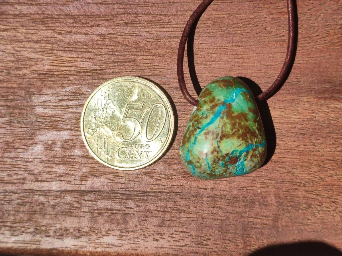 Chrysocoll Chrysokoll Chrysocolla Edelstein Kette Heilstein Er Sie Mann Frau Glück HIPPIE GOA Boho Tibet Ethno Natur Rarität Geschenk Selten - Art of Nature Berlin