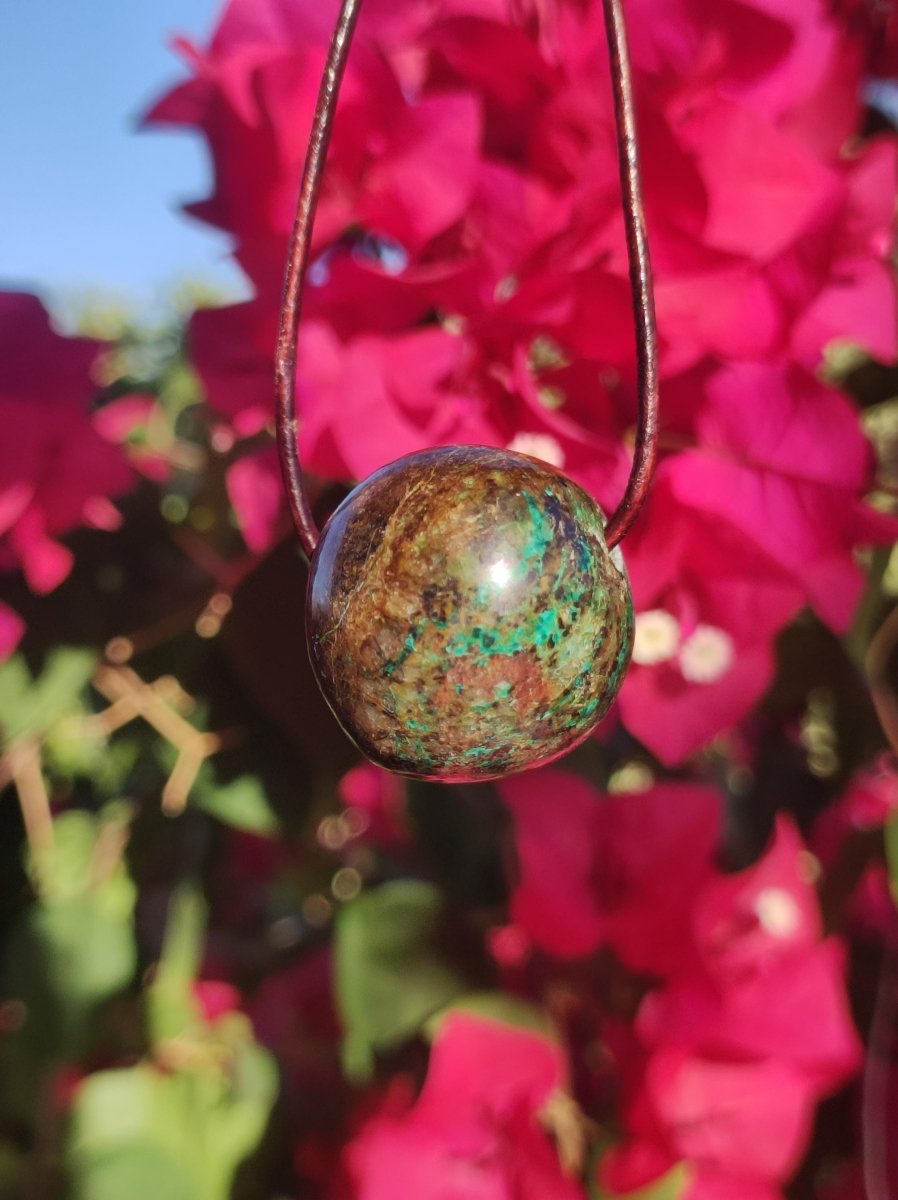 Chrysocoll Chrysokoll Chrysocolla Edelstein Kette Heilstein Er Sie Mann Frau Glück HIPPIE GOA Boho Tibet Ethno Natur Rarität Geschenk Selten - Art of Nature Berlin