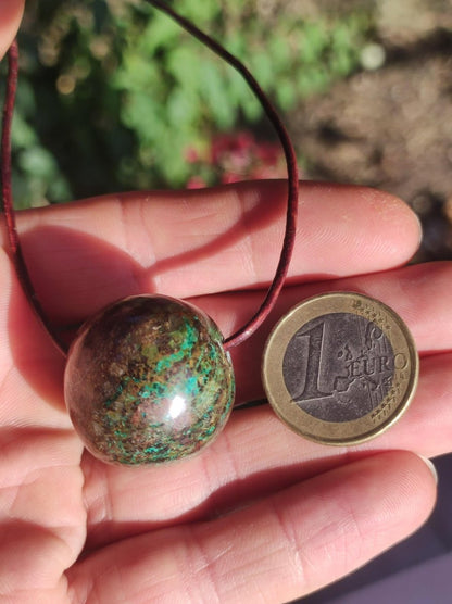 Chrysocoll Chrysokoll Chrysocolla Edelstein Kette Heilstein Er Sie Mann Frau Glück HIPPIE GOA Boho Tibet Ethno Natur Rarität Geschenk Selten - Art of Nature Berlin