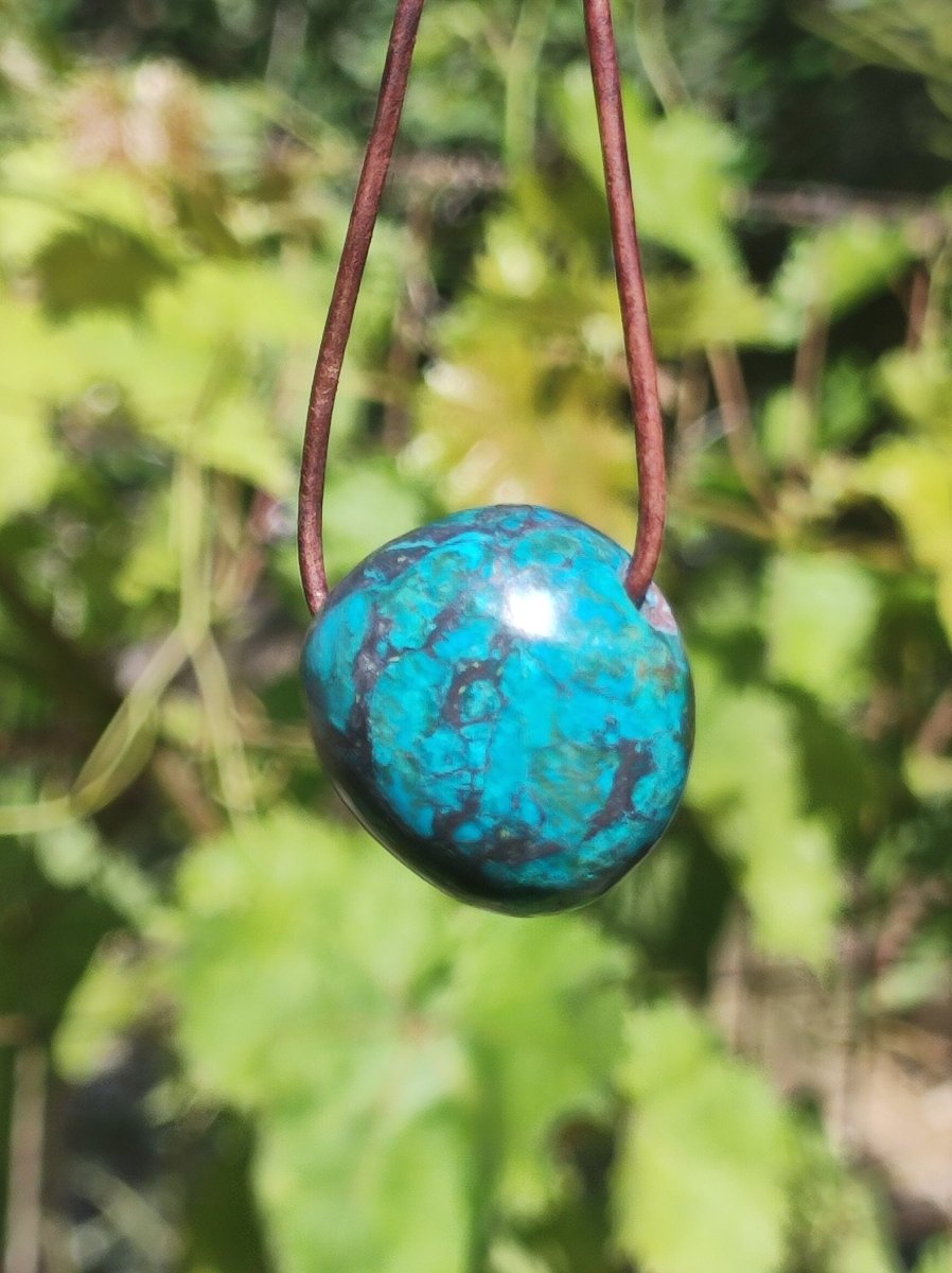 Chrysocoll Chrysokoll Chrysocolla Edelstein Kette Heilstein Er Sie Mann Frau Glück HIPPIE GOA Boho Tibet Ethno Natur Rarität Geschenk Selten - Art of Nature Berlin