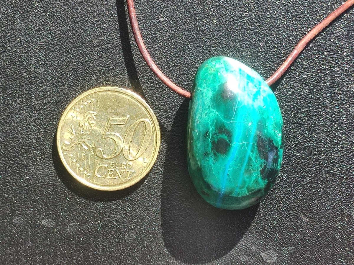 Chrysocoll Chrysokoll Chrysocolla Edelstein Kette Heilstein Er Sie Mann Frau Glück HIPPIE GOA Boho Tibet Ethno Natur Rarität Geschenk Selten - Art of Nature Berlin