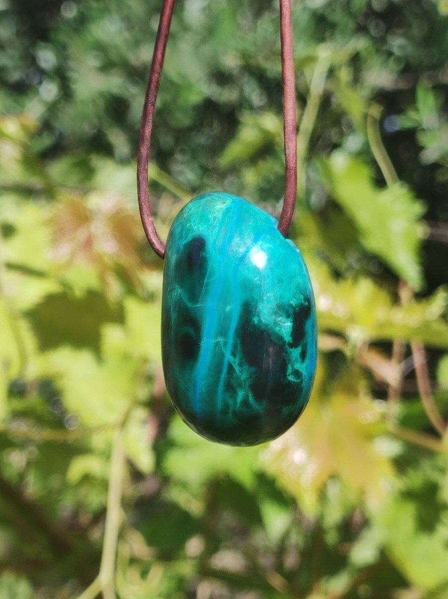 Chrysocoll Chrysokoll Chrysocolla Edelstein Kette Heilstein Er Sie Mann Frau Glück HIPPIE GOA Boho Tibet Ethno Natur Rarität Geschenk Selten - Art of Nature Berlin