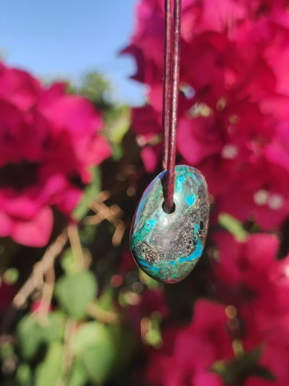 Chrysocoll Chrysokoll Chrysocolla Edelstein Kette Heilstein Er Sie Mann Frau Glück HIPPIE GOA Boho Tibet Ethno Natur Rarität Geschenk Selten - Art of Nature Berlin