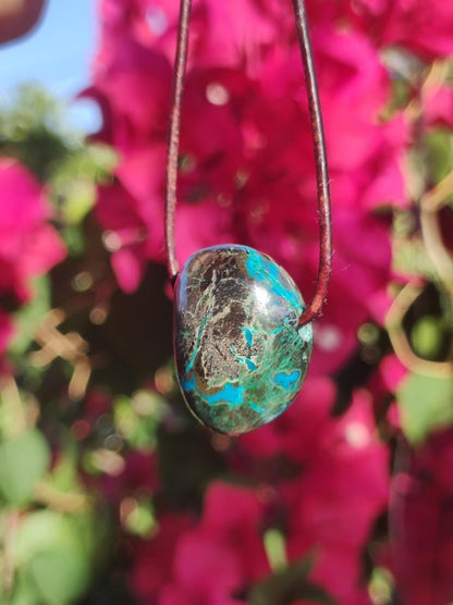 Chrysocoll Chrysokoll Chrysocolla Edelstein Kette Heilstein Er Sie Mann Frau Glück HIPPIE GOA Boho Tibet Ethno Natur Rarität Geschenk Selten - Art of Nature Berlin