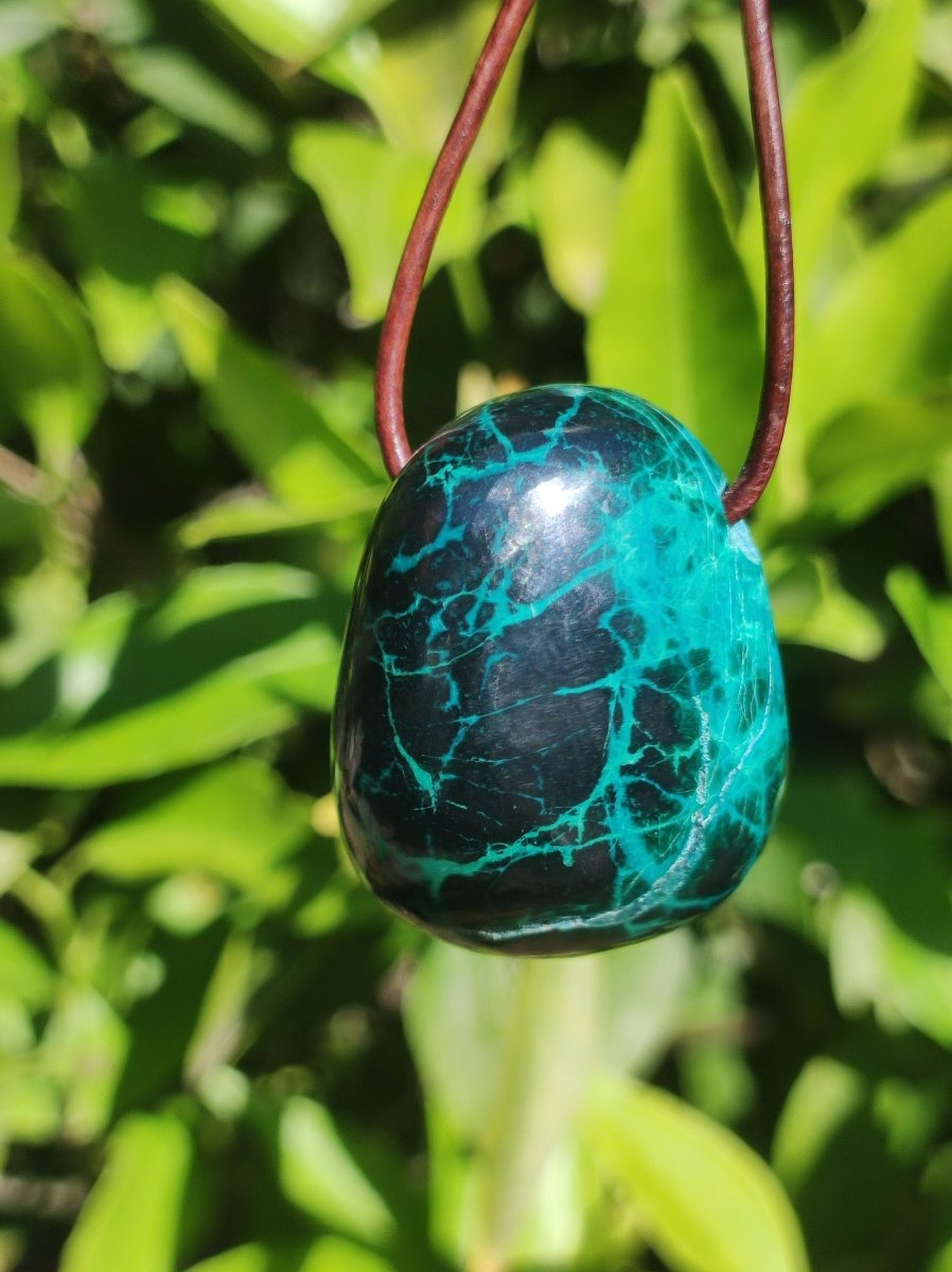 Chrysocoll Chrysokoll Chrysocolla Edelstein Kette Heilstein Er Sie Mann Frau Glück HIPPIE GOA Boho Tibet Ethno Natur Rarität Geschenk Selten - Art of Nature Berlin