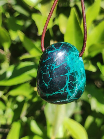 Chrysocoll Chrysokoll Chrysocolla Edelstein Kette Heilstein Er Sie Mann Frau Glück HIPPIE GOA Boho Tibet Ethno Natur Rarität Geschenk Selten - Art of Nature Berlin