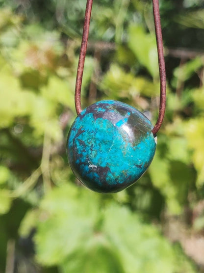 Chrysocoll Chrysokoll Chrysocolla Edelstein Kette Heilstein Er Sie Mann Frau Glück HIPPIE GOA Boho Tibet Ethno Natur Rarität Geschenk Selten - Art of Nature Berlin