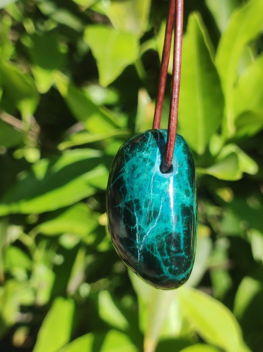 Chrysocoll Chrysokoll Chrysocolla Edelstein Kette Heilstein Er Sie Mann Frau Glück HIPPIE GOA Boho Tibet Ethno Natur Rarität Geschenk Selten - Art of Nature Berlin