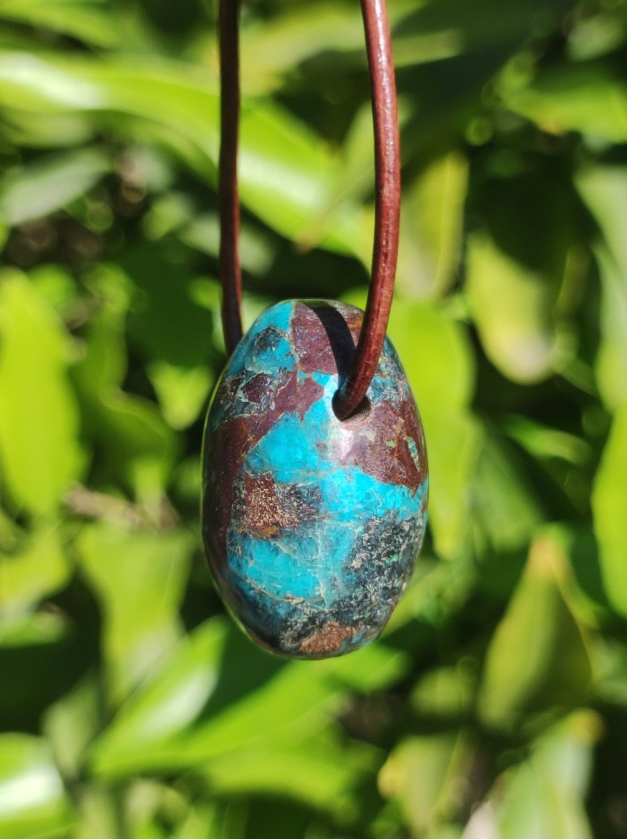 Chrysocoll Chrysokoll Chrysocolla Edelstein Kette Heilstein Er Sie Mann Frau Glück HIPPIE GOA Boho Tibet Ethno Natur Rarität Geschenk Selten - Art of Nature Berlin