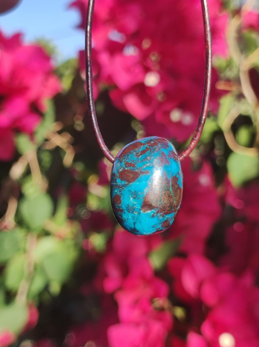 Chrysocoll Chrysokoll Chrysocolla Edelstein Kette Heilstein Er Sie Mann Frau Glück HIPPIE GOA Boho Tibet Ethno Natur Rarität Geschenk Selten - Art of Nature Berlin