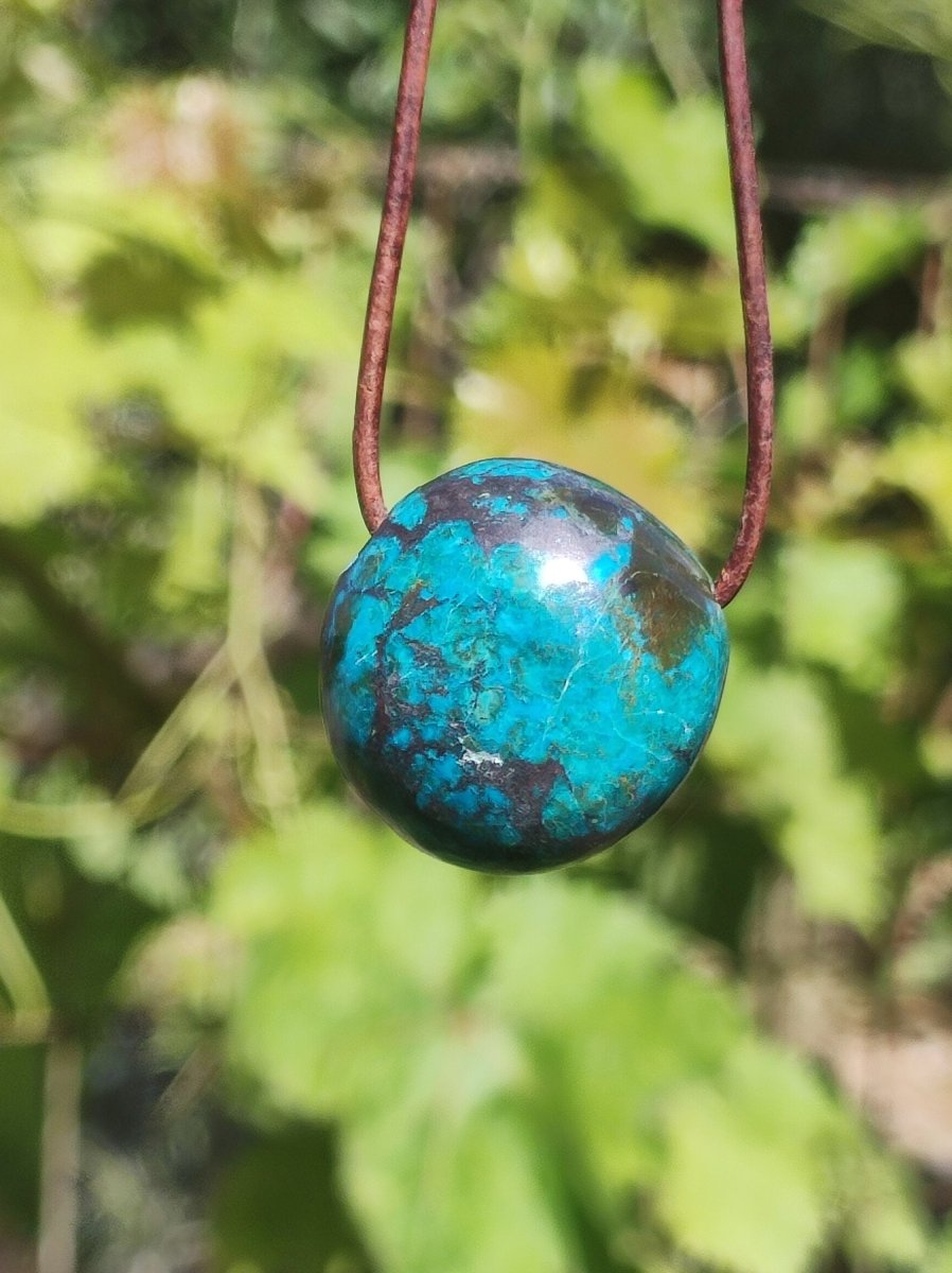 Chrysocoll Chrysokoll Chrysocolla Edelstein Kette Heilstein Er Sie Mann Frau Glück HIPPIE GOA Boho Tibet Ethno Natur Rarität Geschenk Selten - Art of Nature Berlin